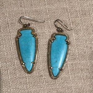 Kendra Scott Skylar Arrowhead Earrings Turqoise